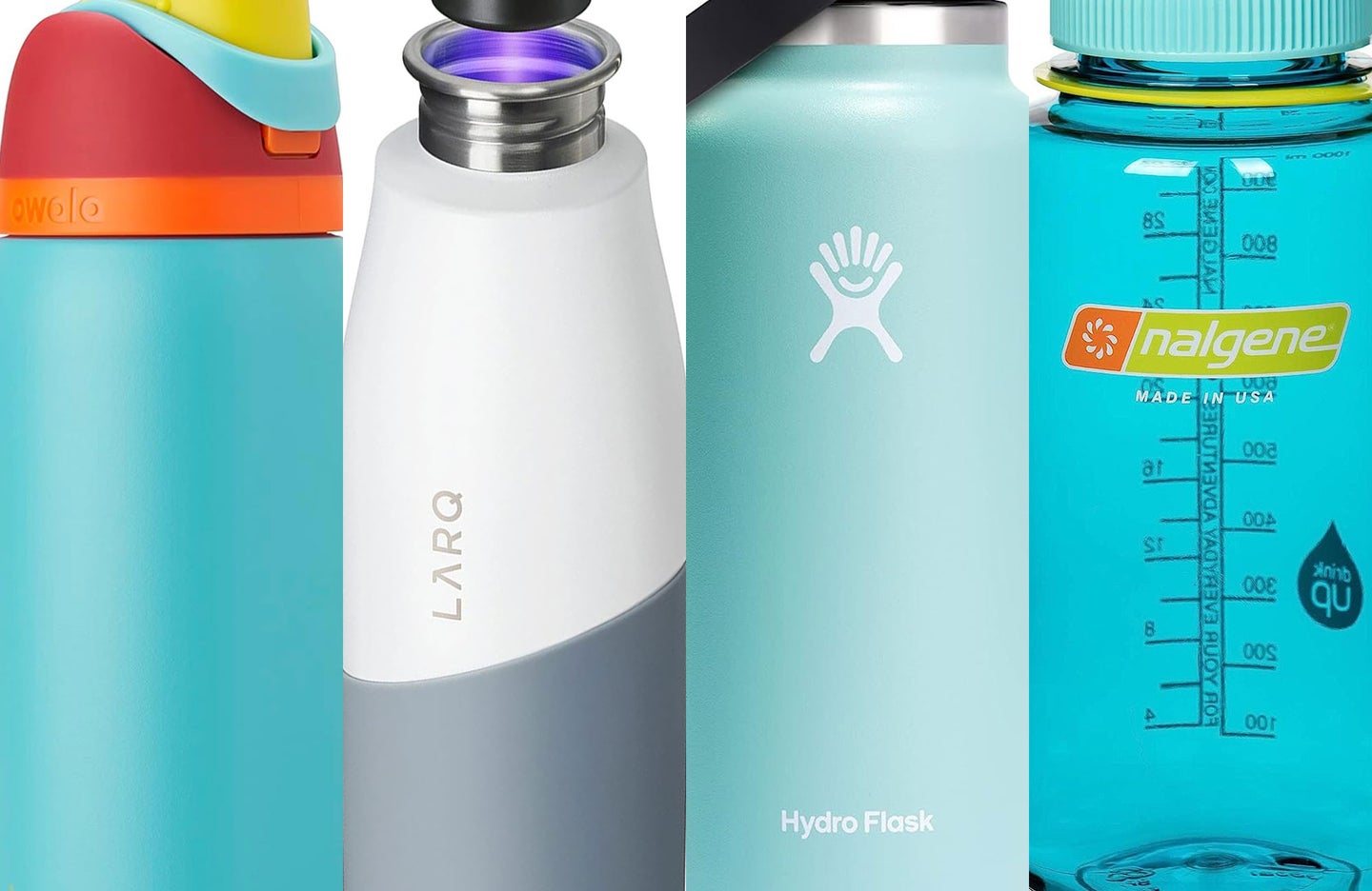 A lineup of the best water bottles for the gym